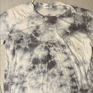 Tie-Dye Gray and White Shirt